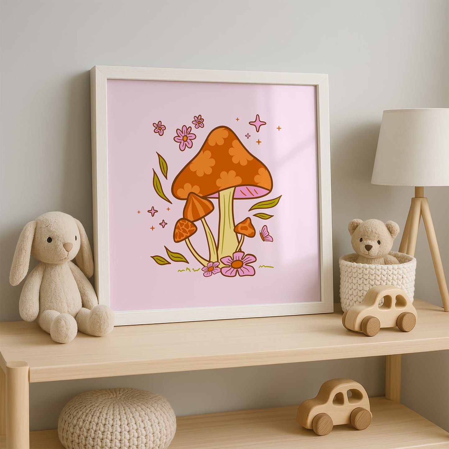 Large Mushroom Blooms Art Print