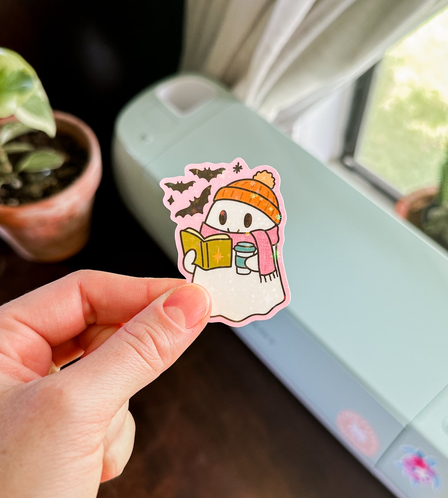 Reading Ghost Waterproof Sticker