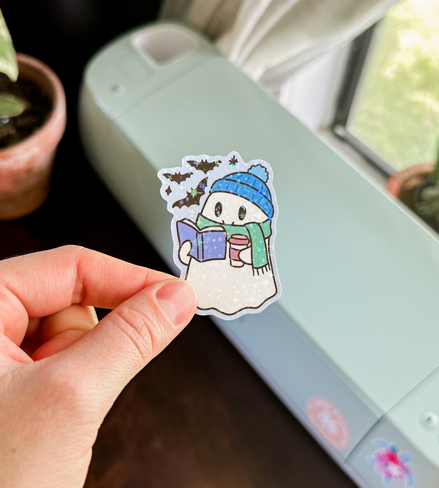 Reading Ghost Waterproof Sticker