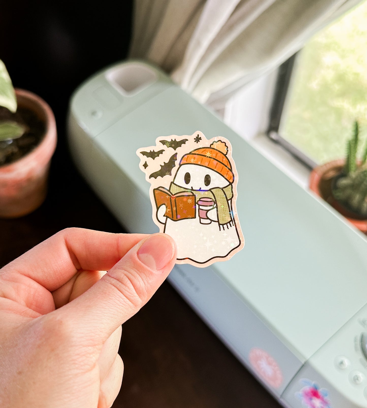 Reading Ghost Waterproof Sticker