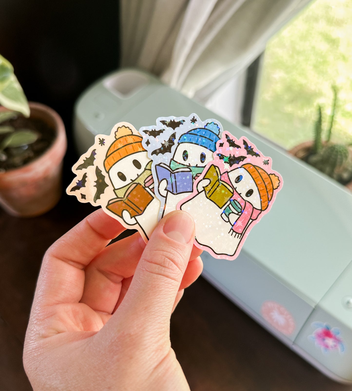 Reading Ghost Waterproof Sticker