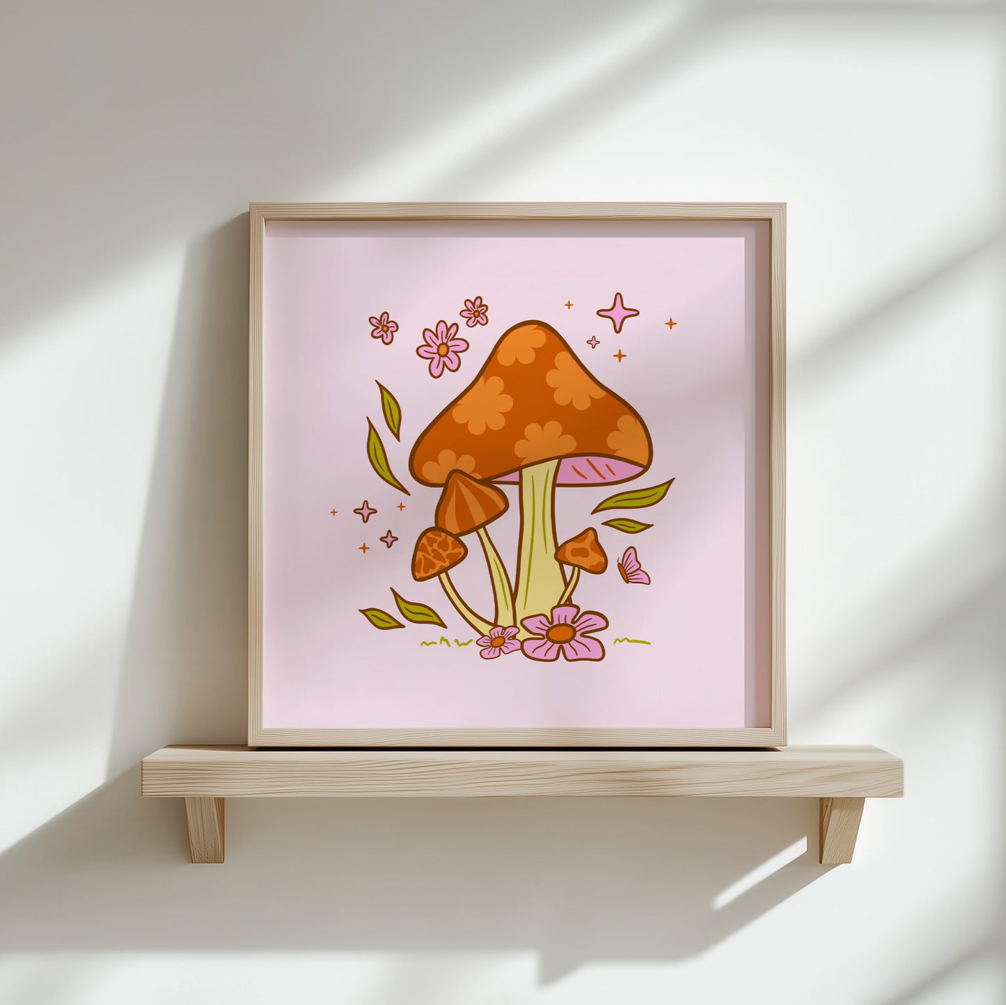 Mushroom Blooms Art Print 8x8"