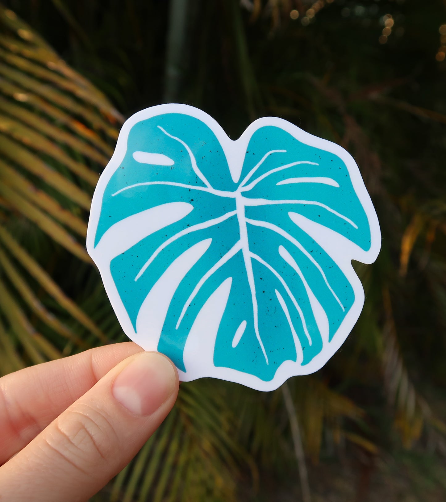 Bold Monstera Leaf Sticker - 3" Waterproof
