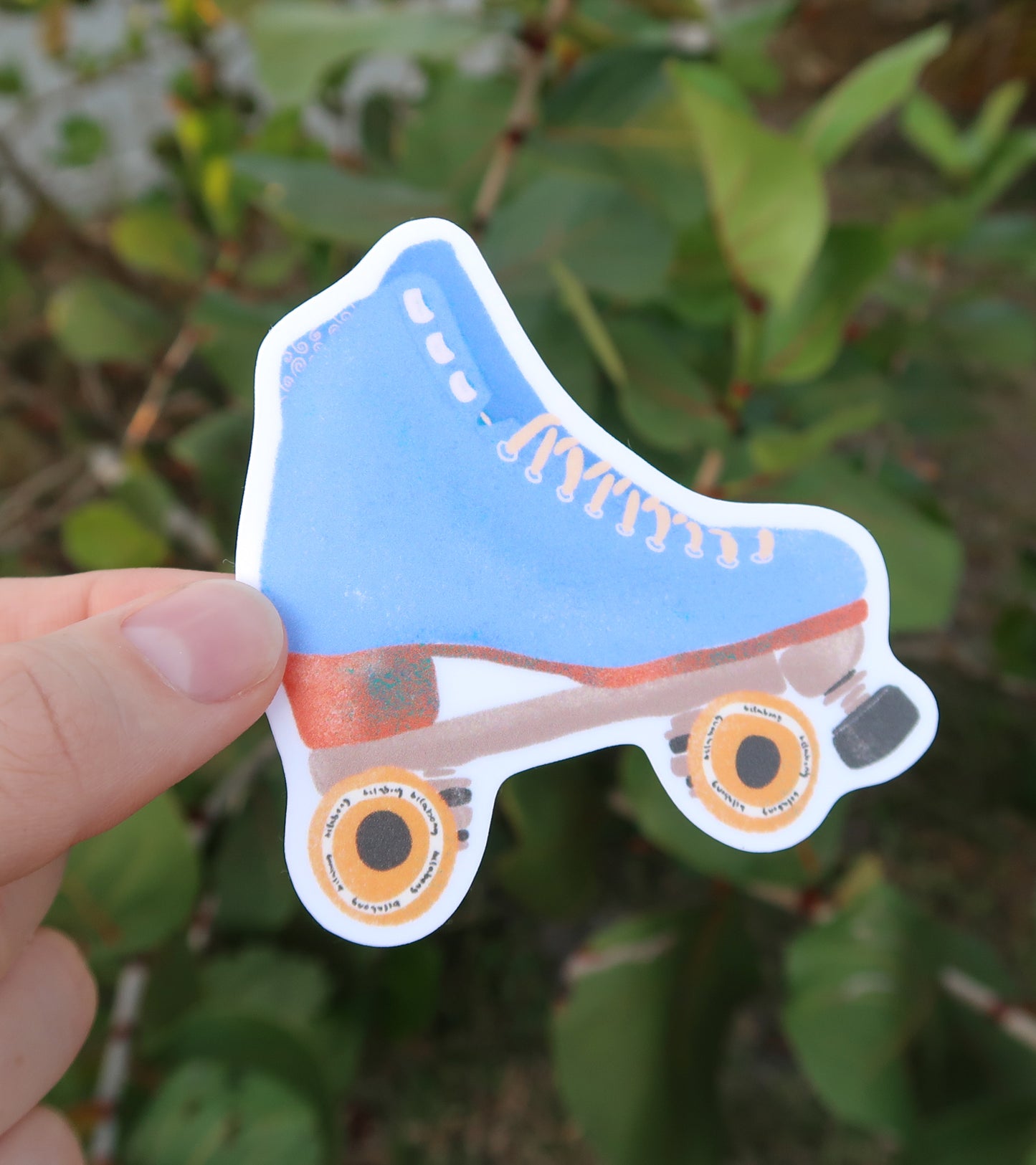Retro Roller Skate Sticker - 3" Waterproof