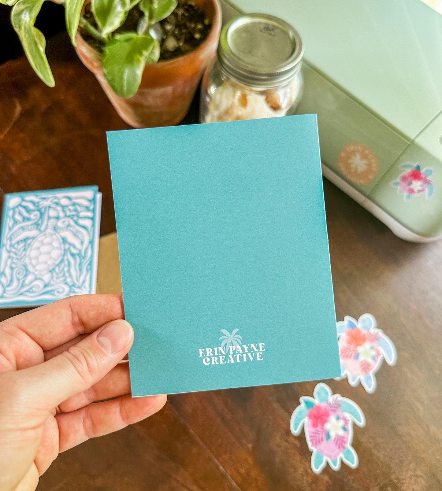 "High Tides and Good Vibes" Turtle - Greeting Card