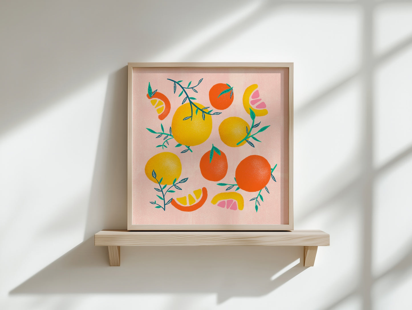 Summer Citrus Art Print 8x8"