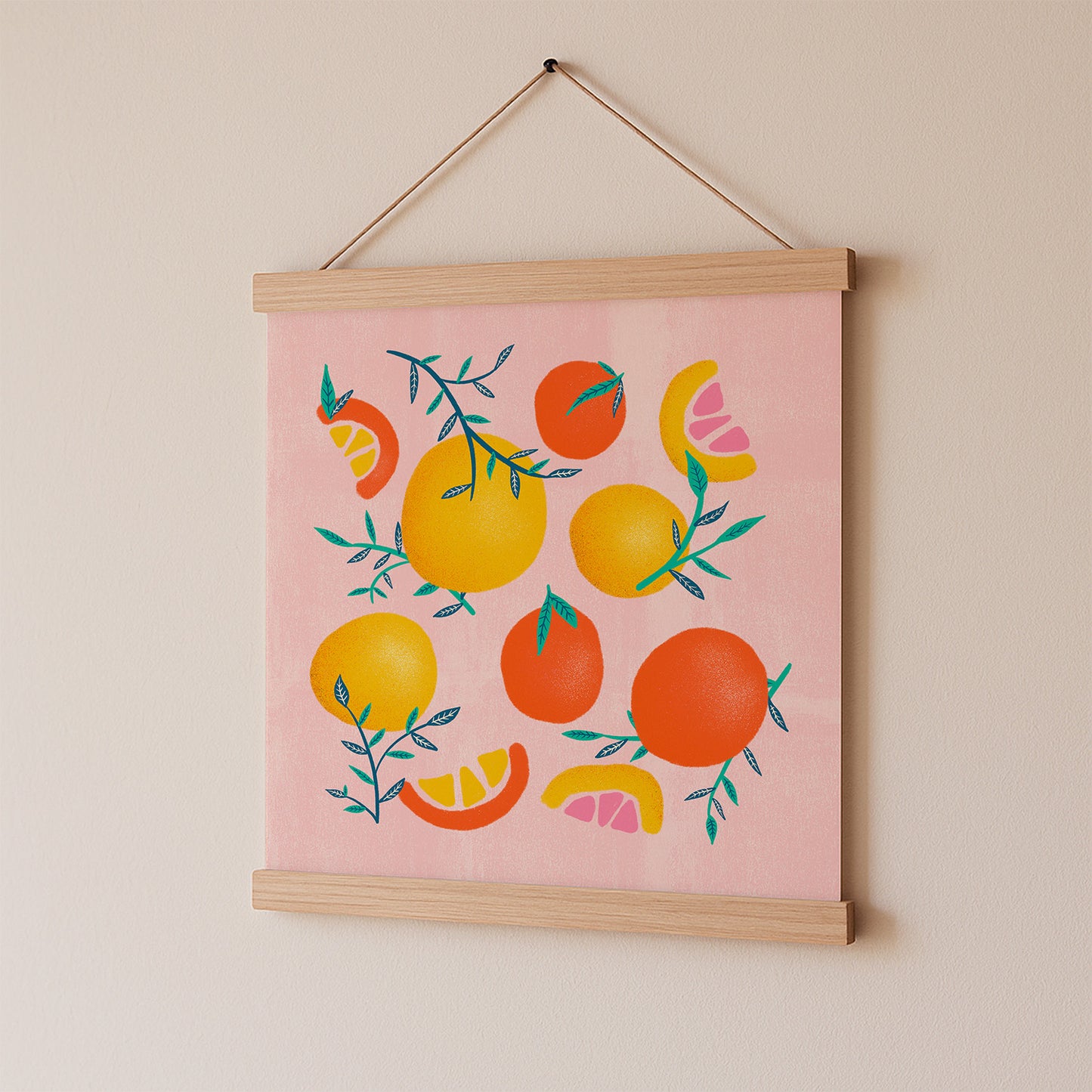Summer Citrus Art Print 8x8"