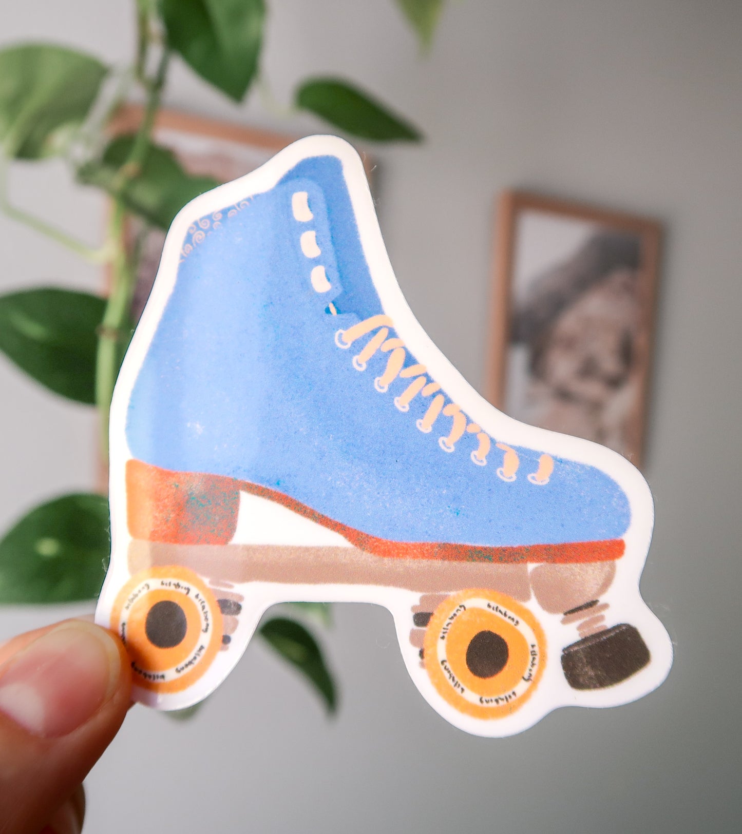 Retro Roller Skate Sticker - 3" Waterproof