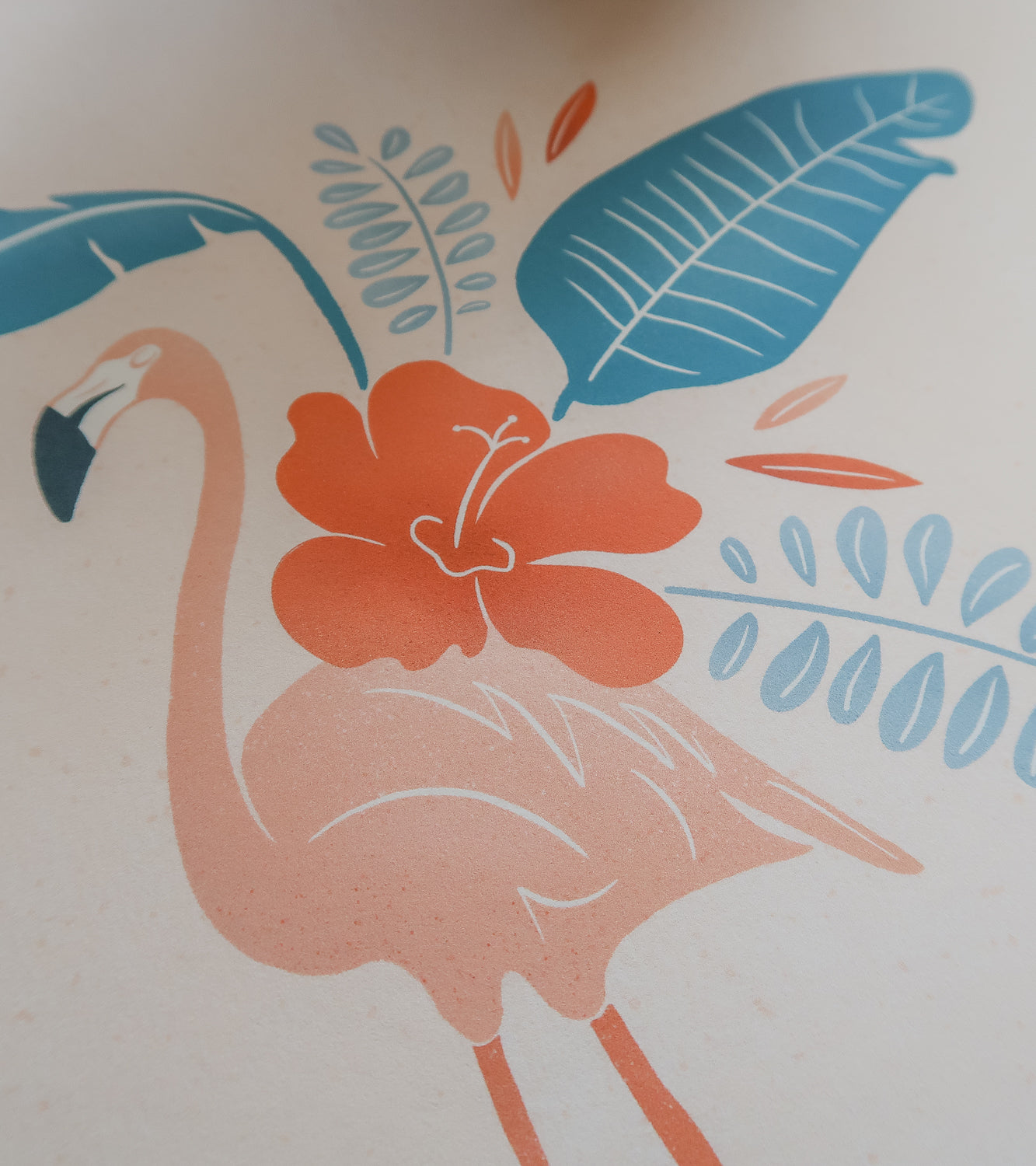 Tropical Flamingo Art Print 8x10"