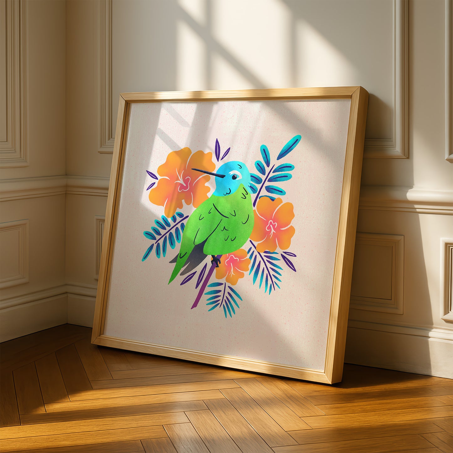 Large Tropical Hummingbird Art Print