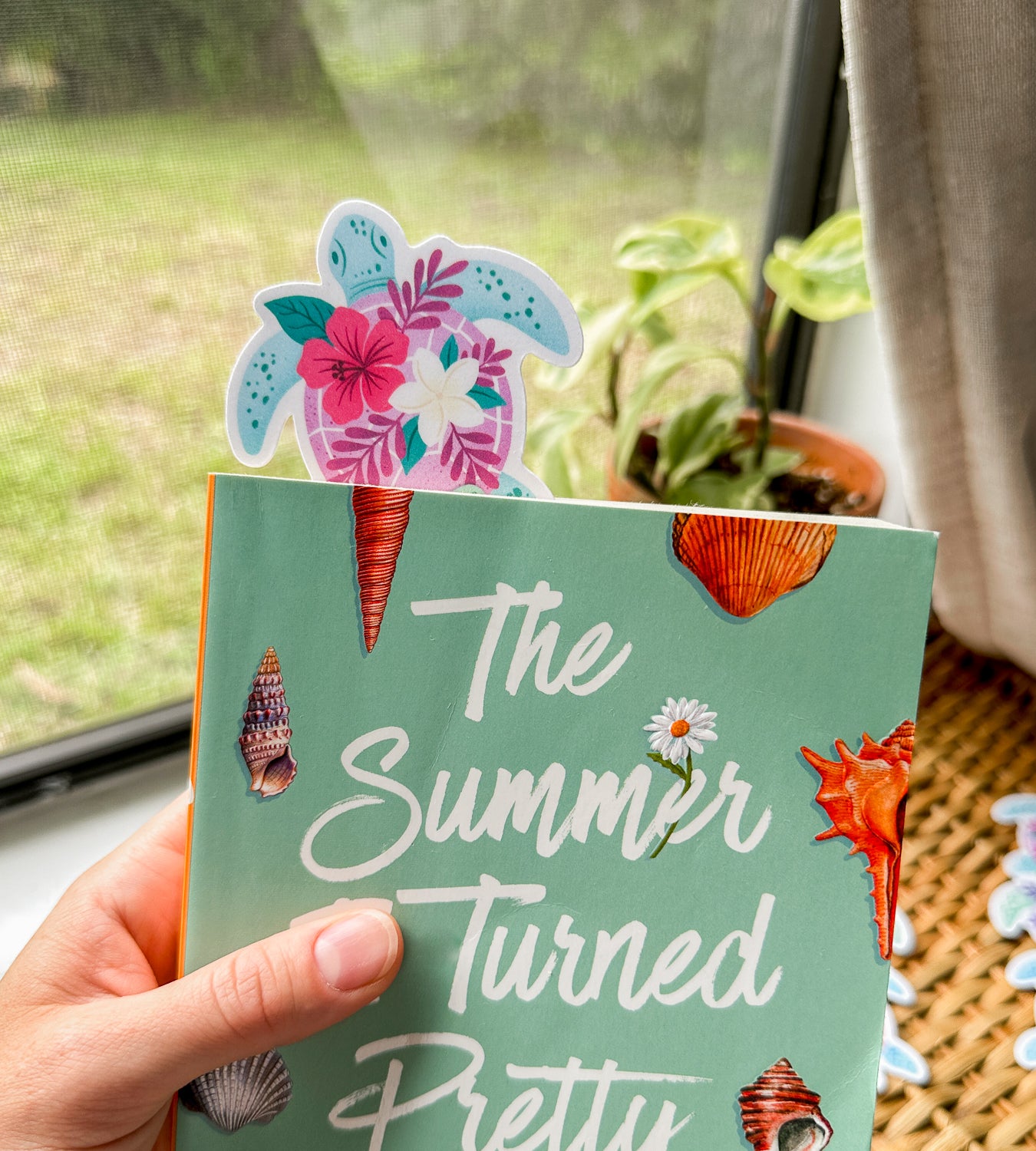 Tropicolor Turtle Bookmark