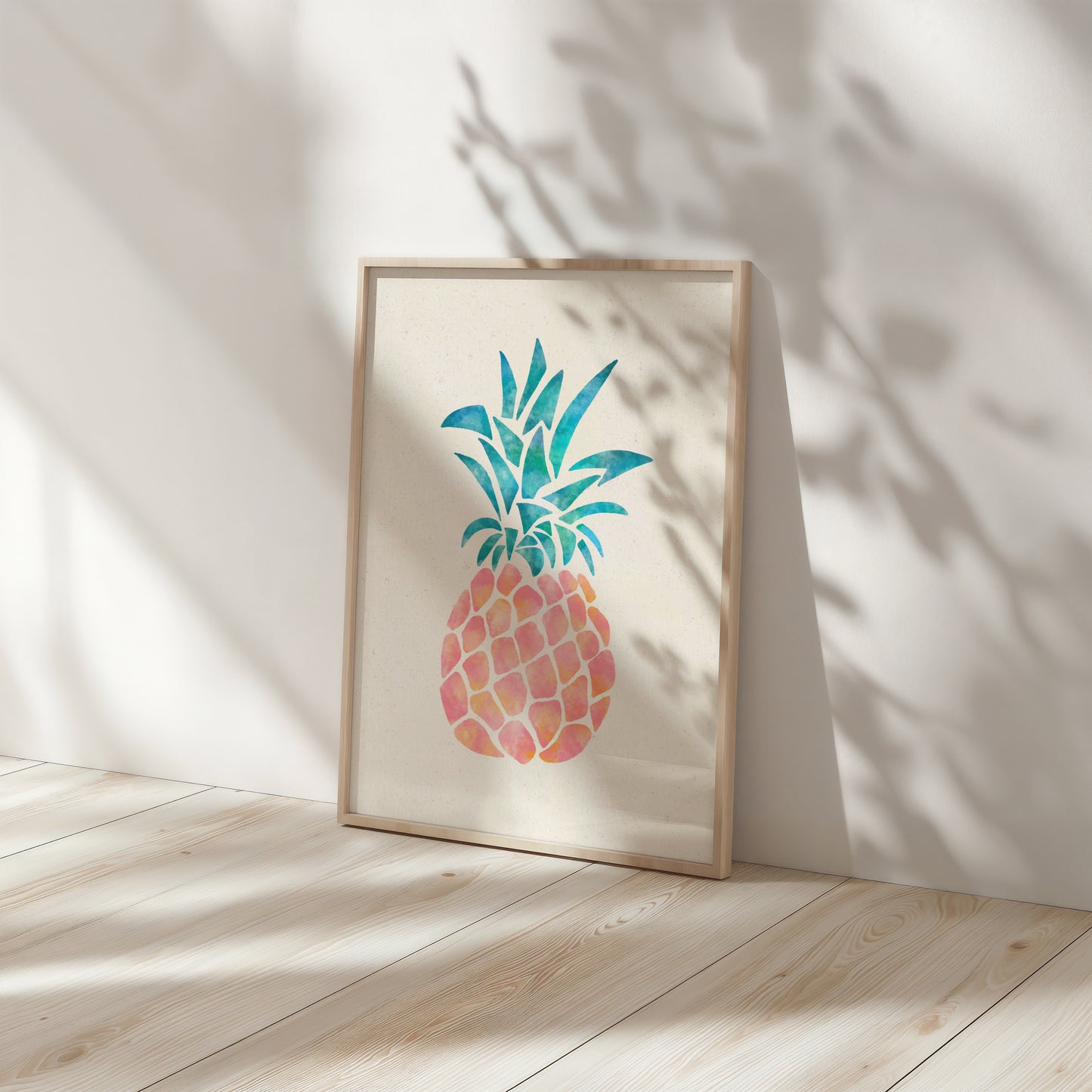 Pink Pineapple Art Print 8x10"