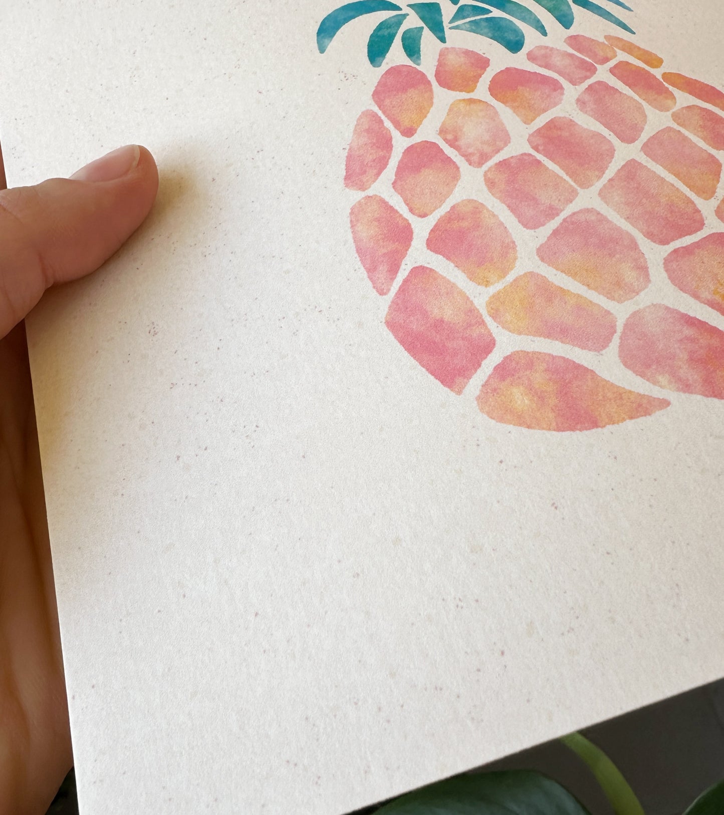 Pink Pineapple Art Print 8x10"
