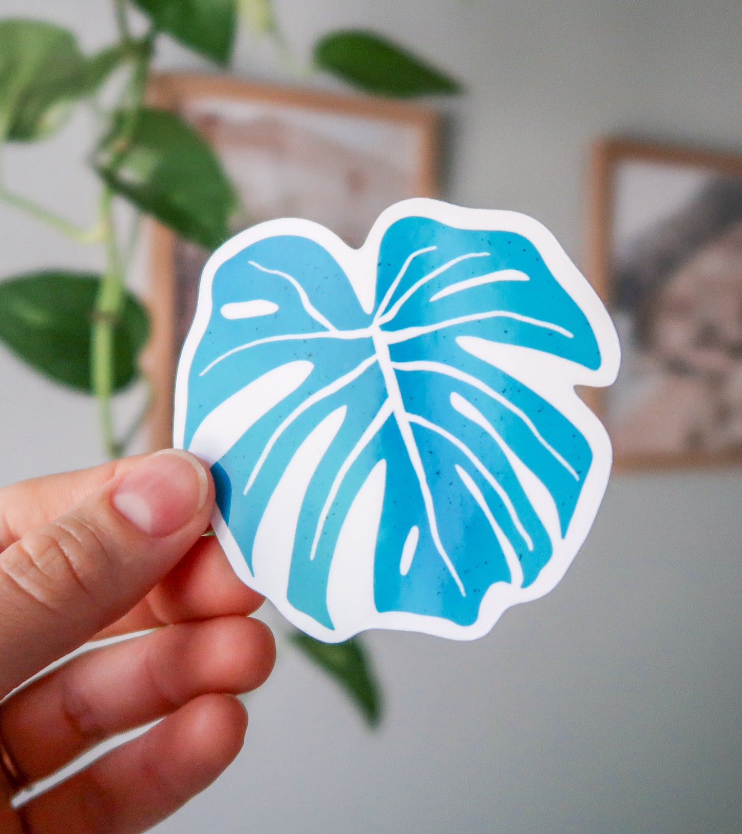 Bold Monstera Leaf Sticker - 3" Waterproof