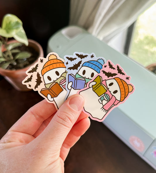 Reading Ghost Waterproof Sticker