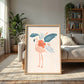 Large Tropical Flamingo Art Print
