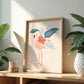 Large Tropical Flamingo Art Print
