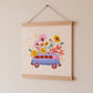 Flower Power Van Art Print 8x8"