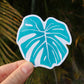 Bold Monstera Leaf Sticker - 3" Waterproof