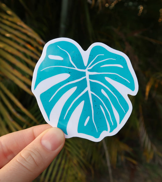 Bold Monstera Leaf Sticker - 3" Waterproof
