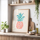 Large Pink Pineapple Art Print