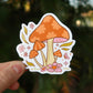 Retro Mushroom Blooms Sticker - 3" Waterproof
