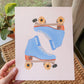 Retro Roller Skates Art Print 8x10"