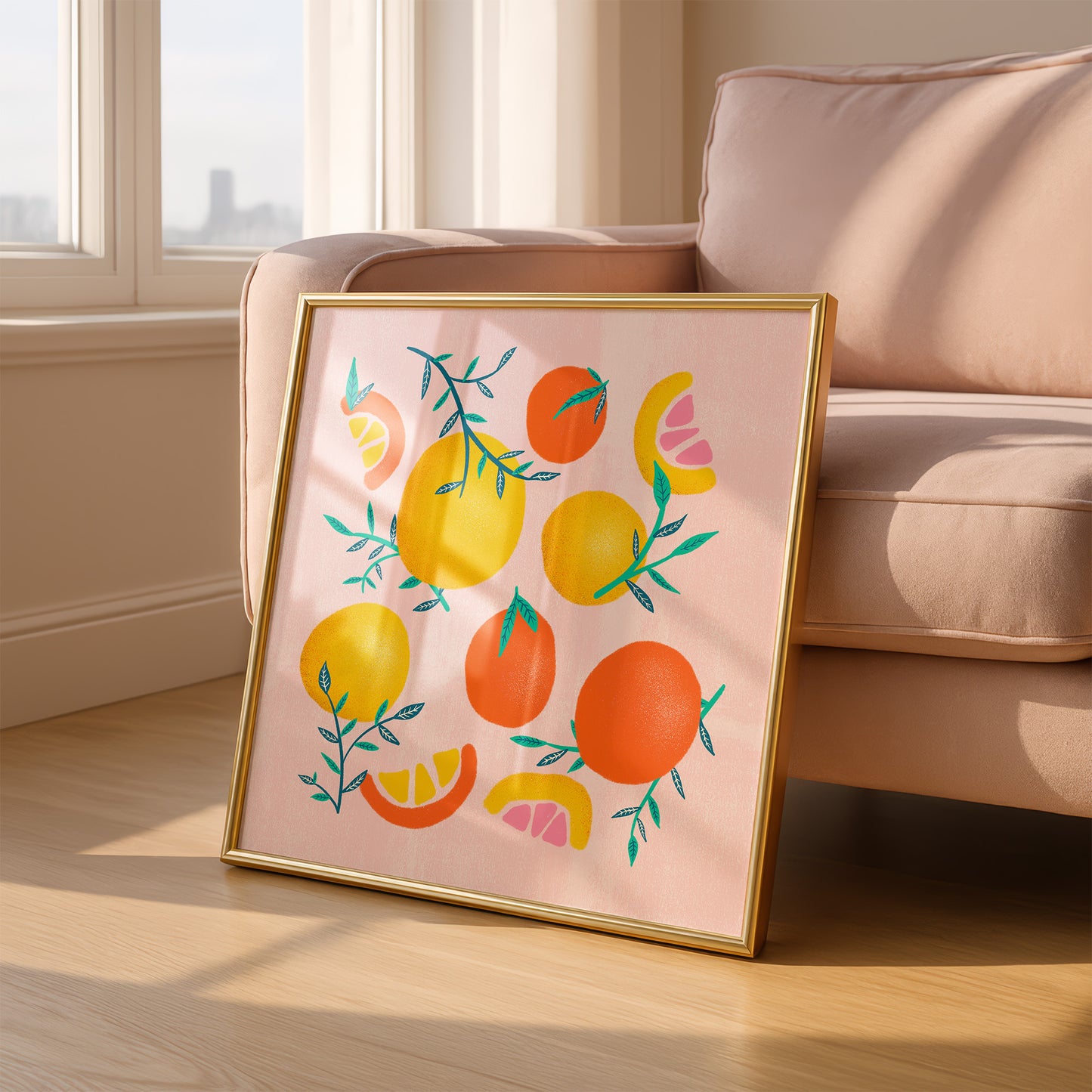Large Summer Citrus Art Print