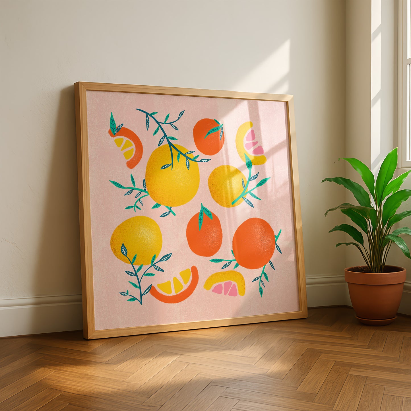 Large Summer Citrus Art Print