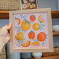 Summer Citrus Art Print 8x8"