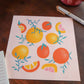 Summer Citrus Art Print 8x8"