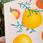 Summer Citrus Art Print 8x8"