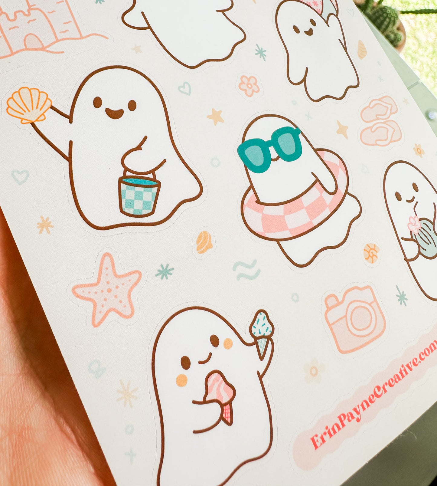 Cute Sumerween Ghosts Sticker Sheet