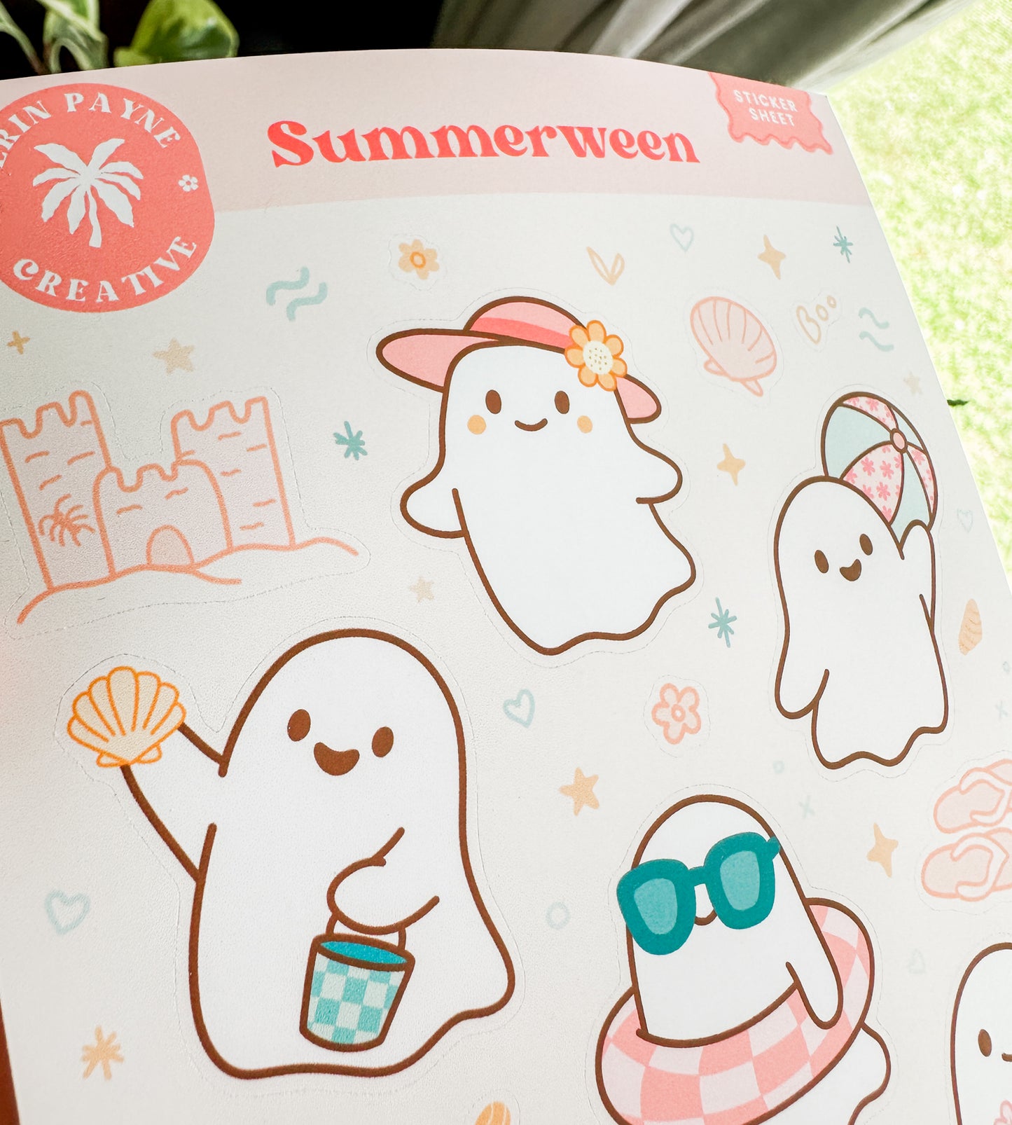 Cute Sumerween Ghosts Sticker Sheet