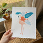 Tropical Flamingo Art Print 8x10"
