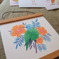 Tropical Hummingbird Art Print 8x8"