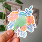 Tropical Hummingbird Sticker - 3" Waterproof