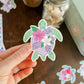 Tropicolor Turtle Waterproof Sticker