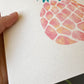 Pink Pineapple Art Print 8x10"