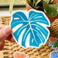 Bold Monstera Leaf Sticker - 3" Waterproof