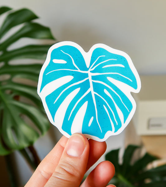 Bold Monstera Leaf Sticker - 3" Waterproof